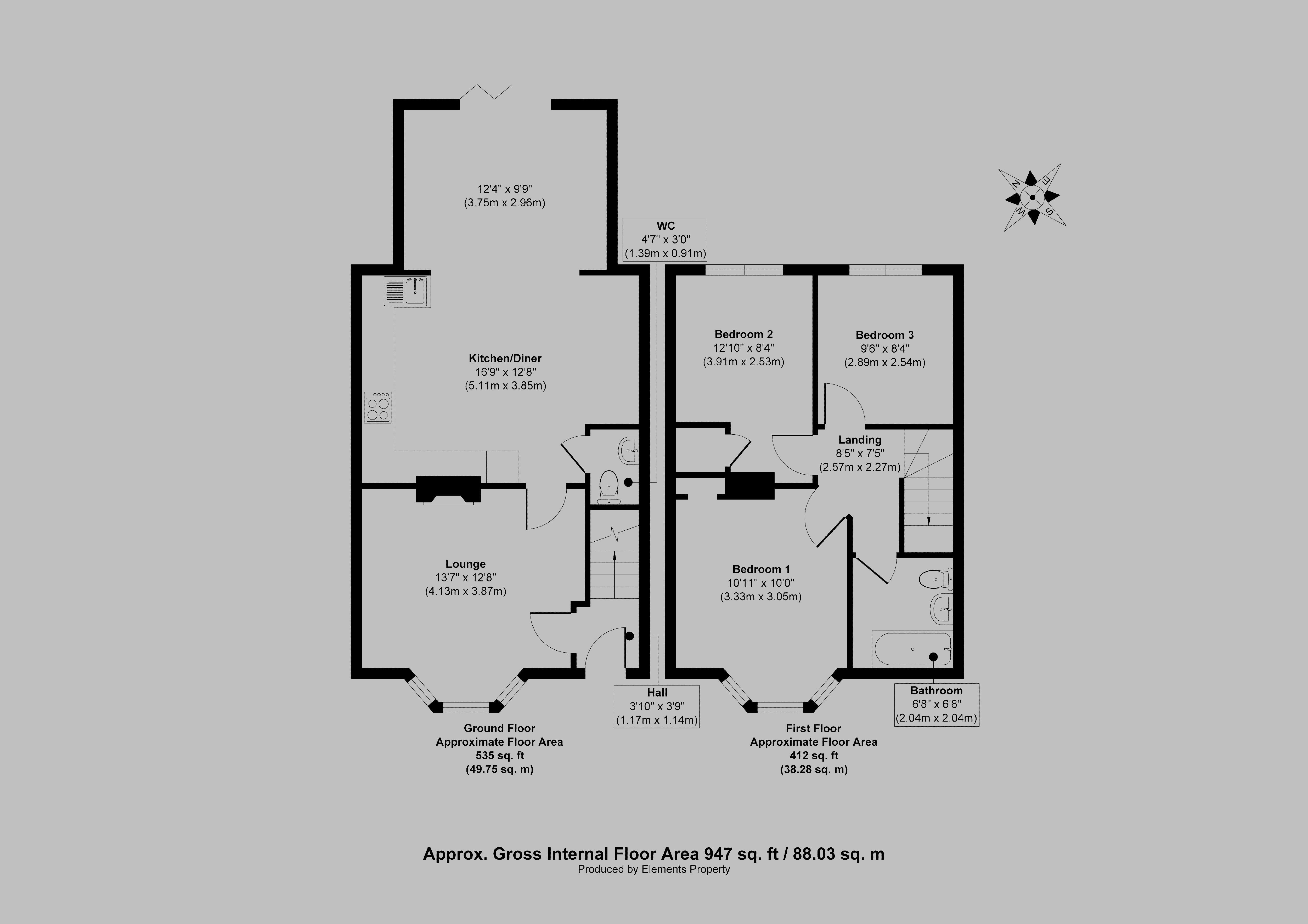 Floorplans For Danesfort Avenue, Acomb, York